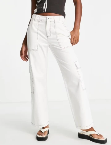Pantaloni ASOS, ecru Alb