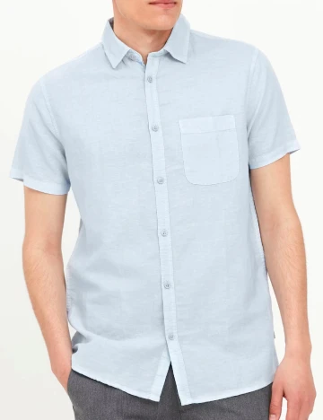 Camasa !Solid, bleu Albastru