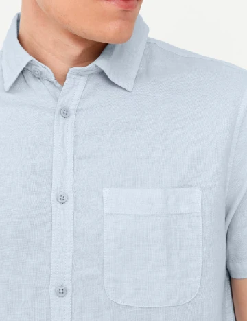 Camasa !Solid, bleu Albastru