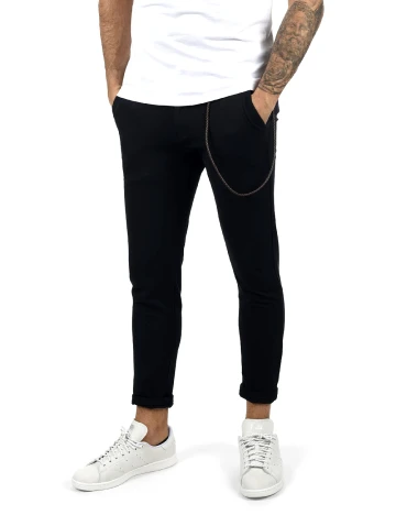 Pantaloni !Solid, negru Negru