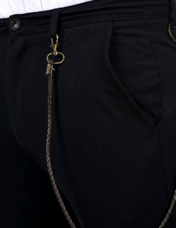 Pantaloni !Solid, negru