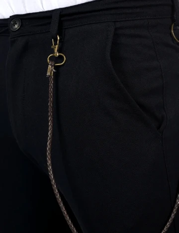 Pantaloni !Solid, negru Negru