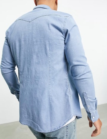 Camasa Asos Plus Size Men, albastru