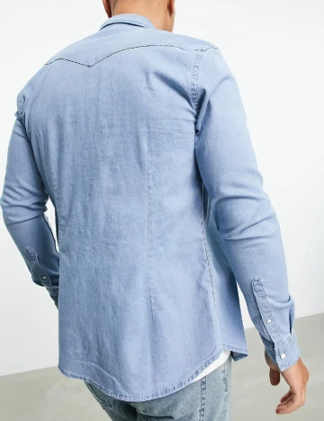 Camasa Asos Plus Size Men, albastru Albastru