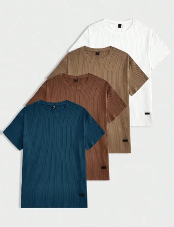 Set Tricouri 4 bucati SHEIN, mix culori Mix culori