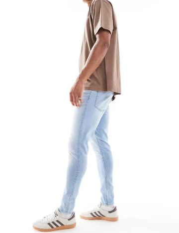 Blugi ASOS, bleu Albastru