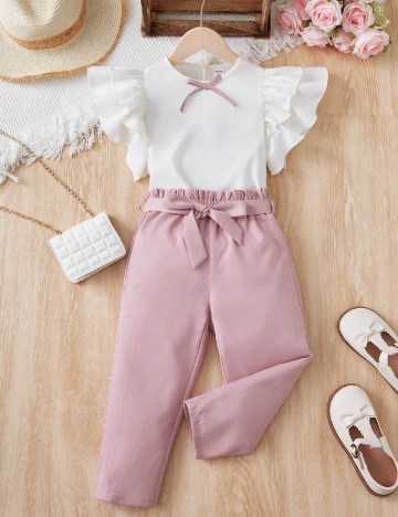
						Compleu Shein Kids, alb/roz