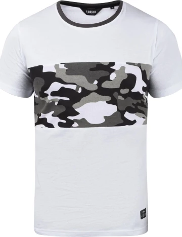 Tricou !Solid, alb Alb