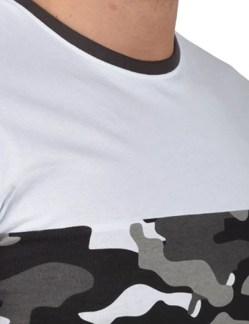 Tricou !Solid, alb Alb