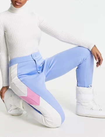 Pantaloni de ski Threadbare, bleu Albastru