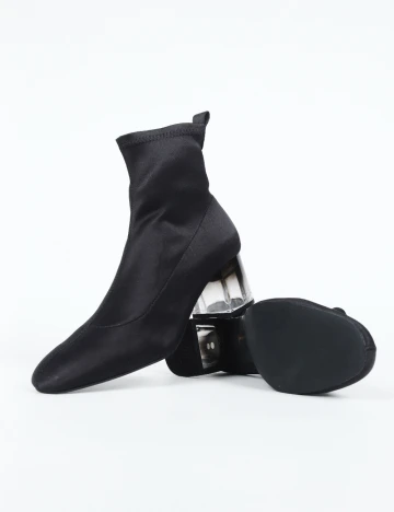 Botine Stradivarius, negru Negru