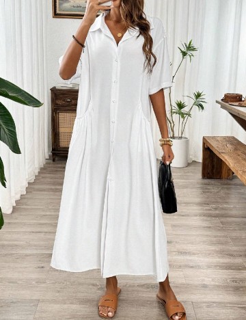
						Rochie lunga SHEIN, alb