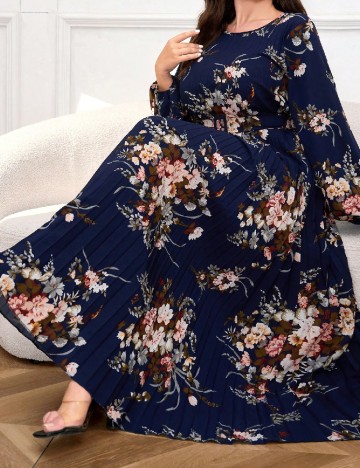 Rochie lunga SHEIN CURVE, floral print