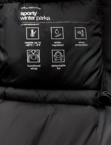 Geaca Zara, negru Negru