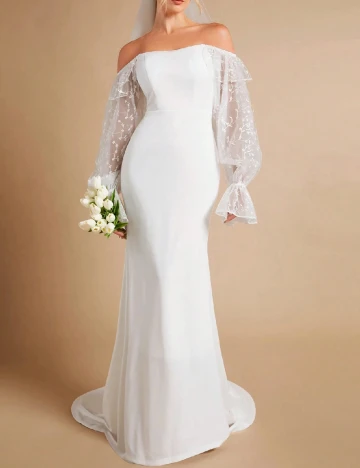 Rochie lunga SHEIN, alb Alb
