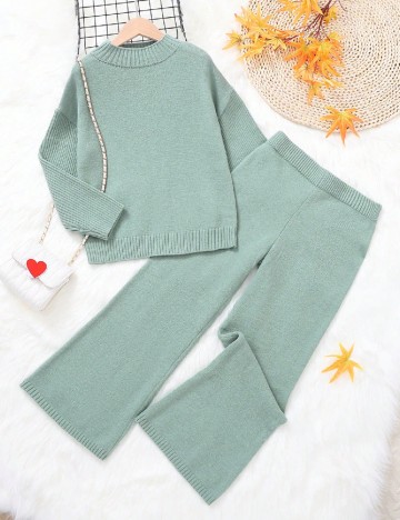 
						Compleu Shein Kids, verde deschis