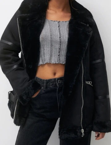 Jacheta Pull&Bear, negru Negru