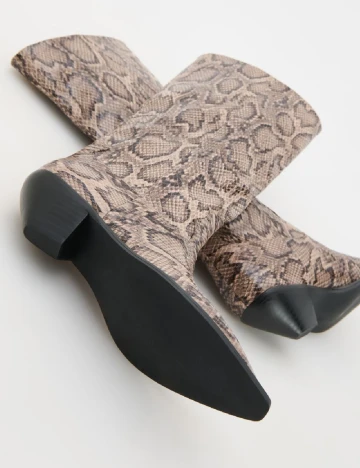 Cizme Reserved, imprimeu sarpe Animal print