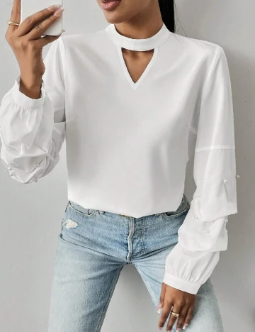 Bluza SHEIN, alb Alb