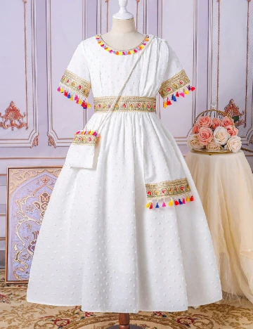 Rochie Shein Kids, alb Alb