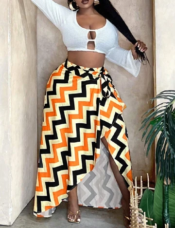 Fusta SHEIN CURVE, mix culori Mix culori