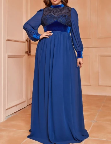 Rochie lunga SHEIN CURVE, albastru