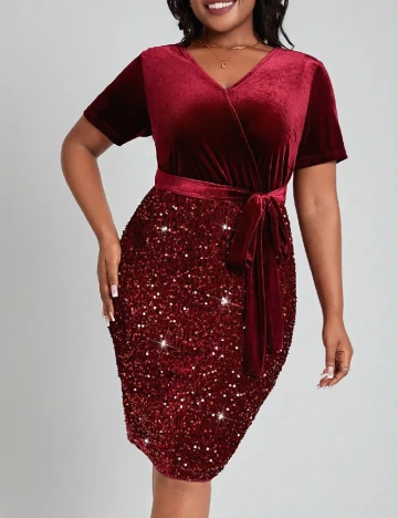 Rochie scurta SHEIN CURVE, rosu Rosu