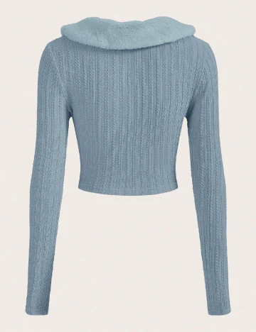 Cardigan SHEIN CURVE, albastru Albastru