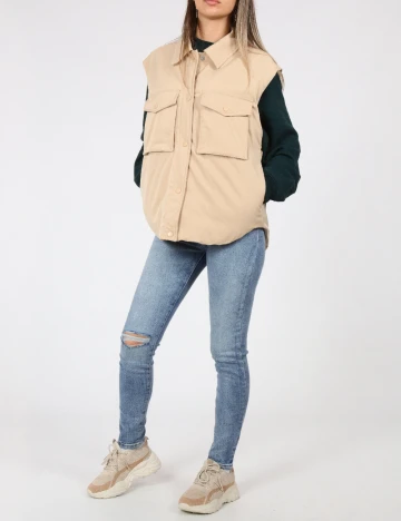 Vesta Vero Moda, crem Crem