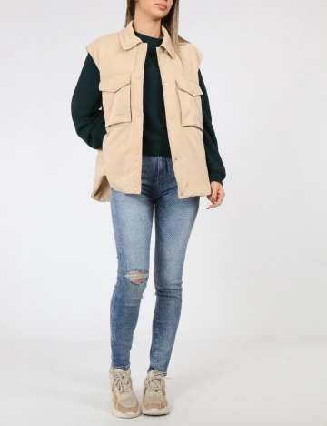 Vesta Vero Moda, crem Crem