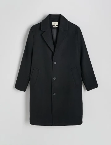 Palton Reserved, negru Negru