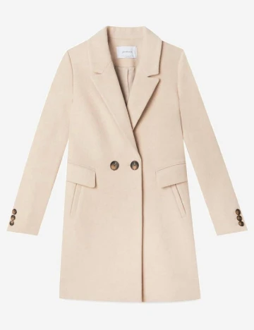 Palton Stradivarius, crem Crem