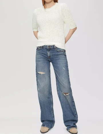 Bluza Q/S, alb Alb