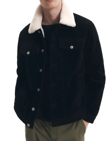 Jacheta Reserved, negru/alb Negru