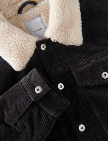 Jacheta Reserved, negru/alb Negru
