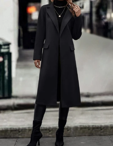 Palton SHEIN, negru Negru