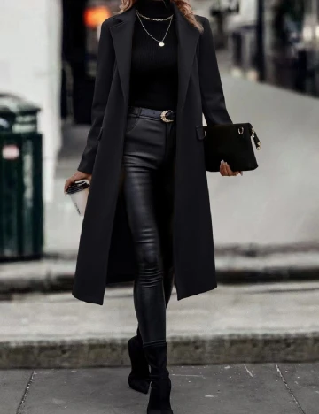 Palton SHEIN, negru Negru