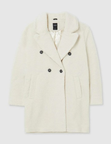 Palton oversize Calliope, ecru