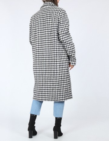 Palton Pieces, alb/negru