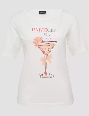 Tricou s.Oliver, alb Alb