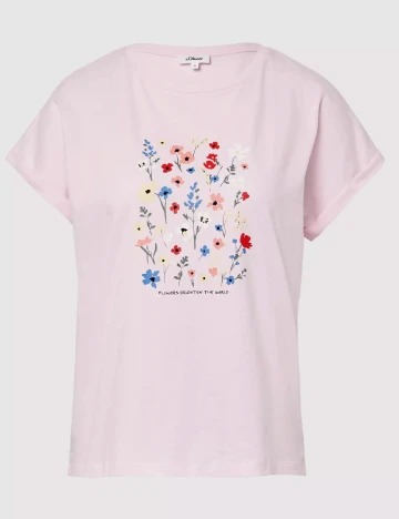 Tricou s.Oliver, roz Roz