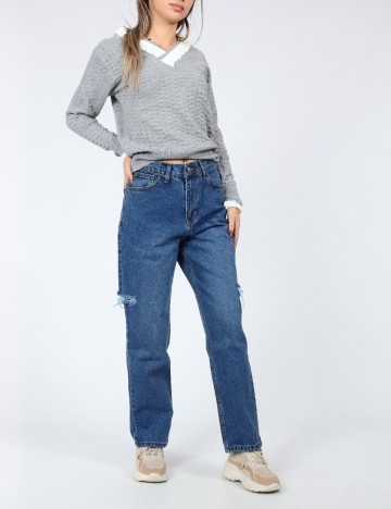 
						Blugi SHEIN, albastru