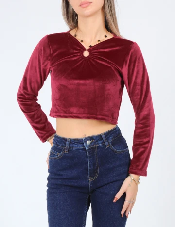 Top SHEIN, visiniu Rosu