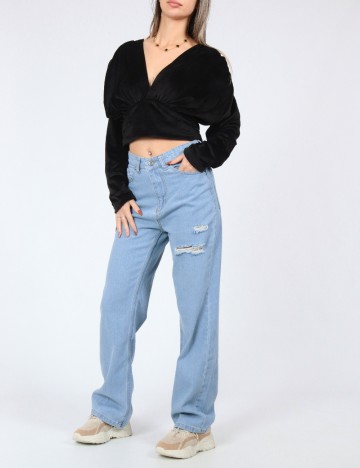 
						Blugi SHEIN, albastru