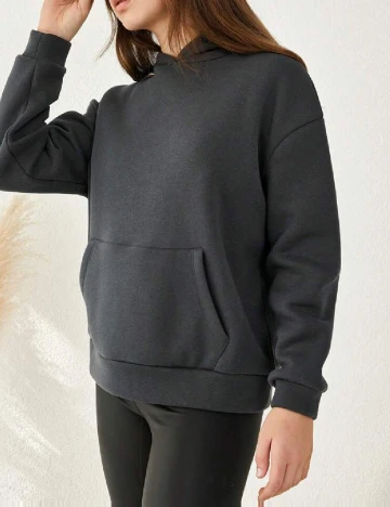 Hanorac Shein Kids, gri Gri