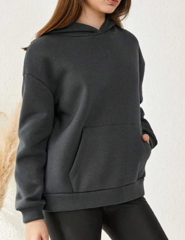 Hanorac Shein Kids, gri Gri