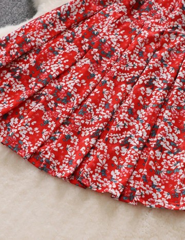 Rochie scurta SHEIN, rosu/alb