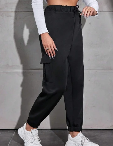 Pantaloni SHEIN CURVE, negru Negru