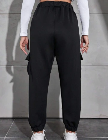 Pantaloni SHEIN CURVE, negru Negru