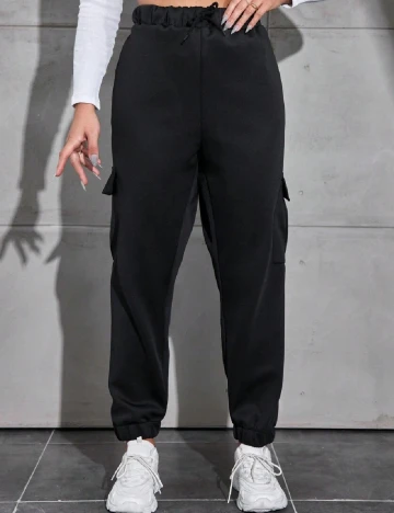 Pantaloni SHEIN CURVE, negru Negru